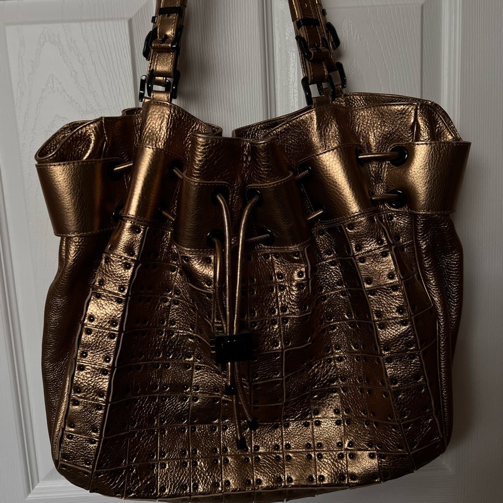 Authentic Burberry Gold Bag size large